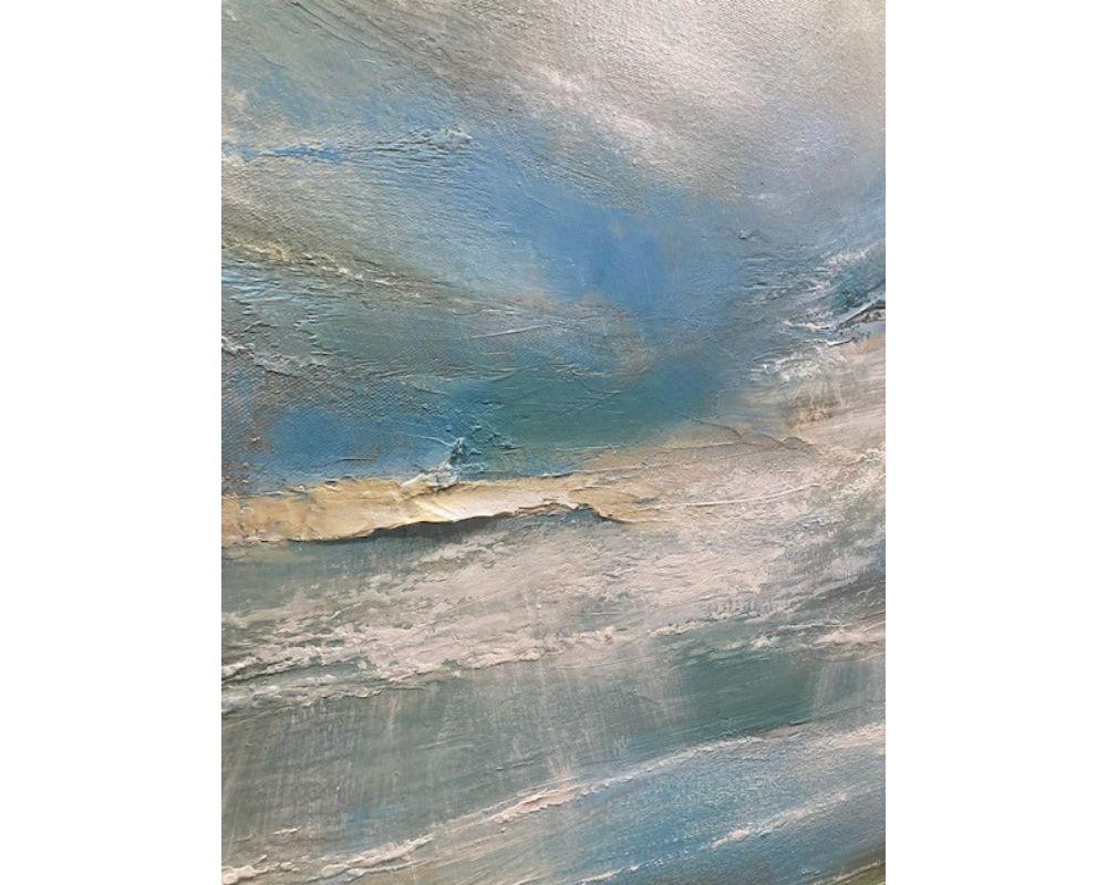 Tidal Retreat, Contemporary Seascape Painting, Semi-Abstract Artwork, Landscapes For Sale 4