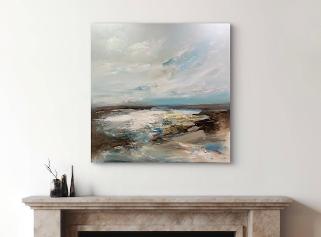 Camina a mi lado, pintura original, contemporáneo, paisaje en venta 3