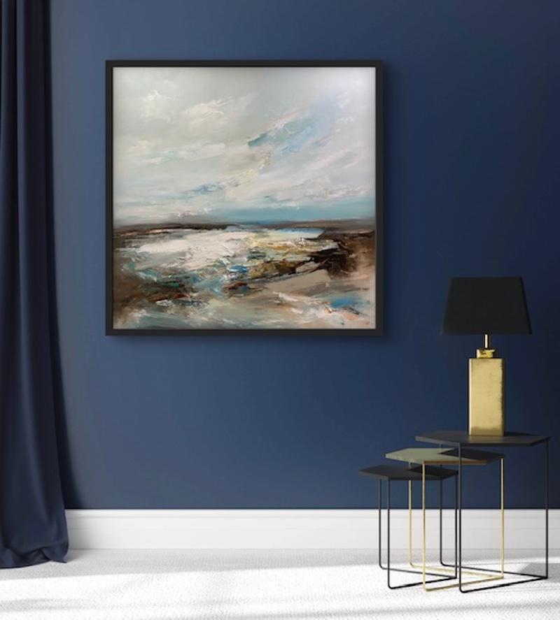 Camina a mi lado, pintura original, contemporáneo, paisaje en venta 5