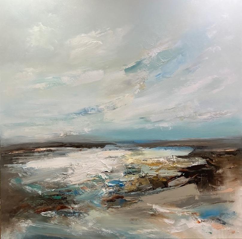 Camina a mi lado, pintura original, contemporáneo, paisaje - Painting de Helen Howells