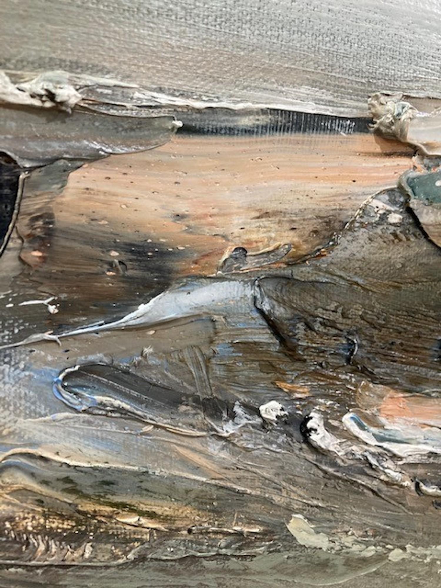 Nuage d'hiver - Expressionnisme abstrait Painting par Helen Howells