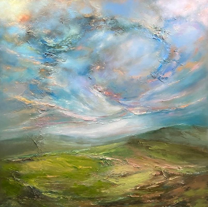 Written In The Clouds, Originalgemälde, Landschaft, Ölgemälde, zeitgenössisch