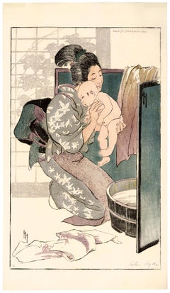 'The Bath' — Meji Era Cross-Cultural Woman Artist