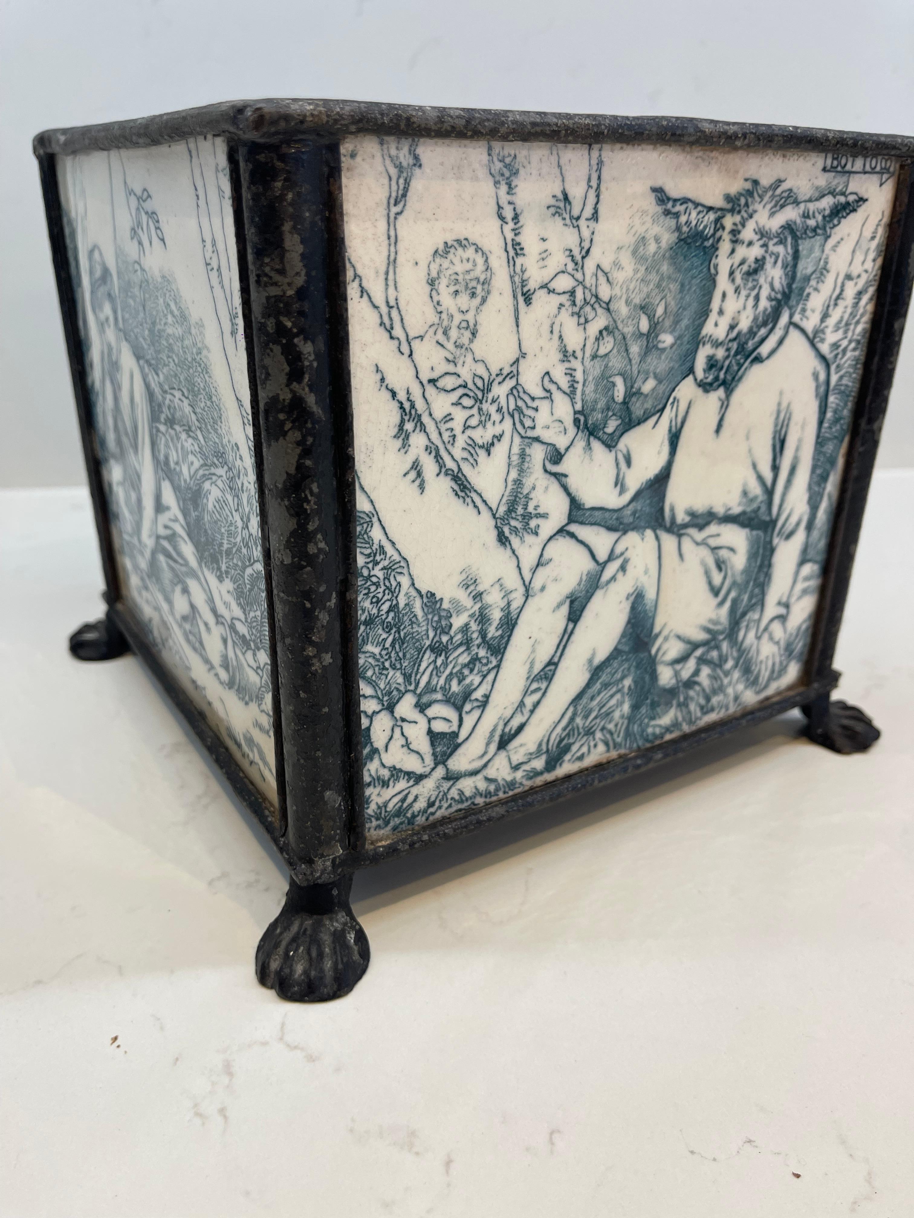Laiton Helen JA Miles pour la jardinière carrelée Wedgwood. Série Midsummer Night's Dream, vers 1880 en vente