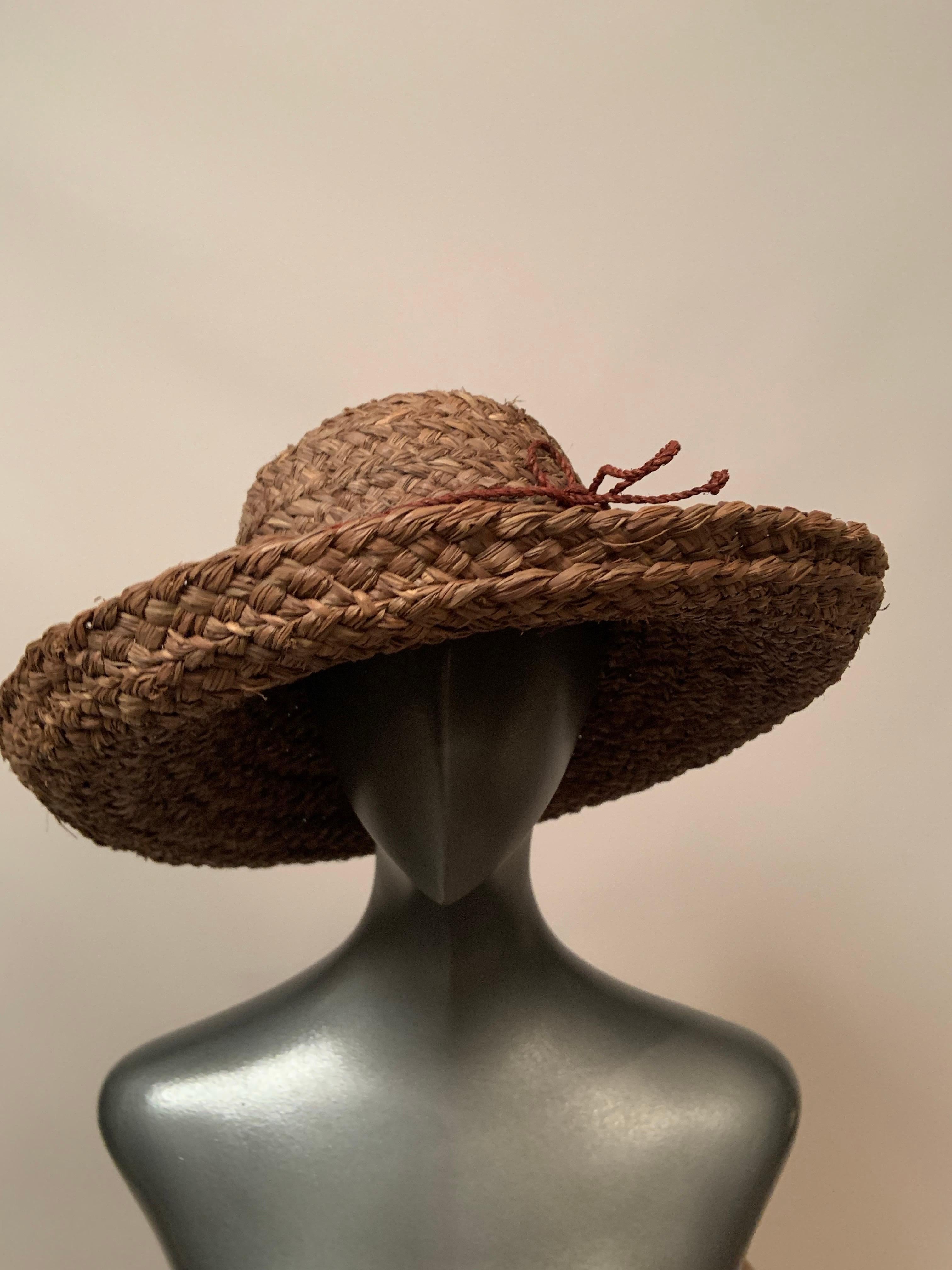 Helen Kaminski Kakaobrauner Strohhut Damen im Angebot