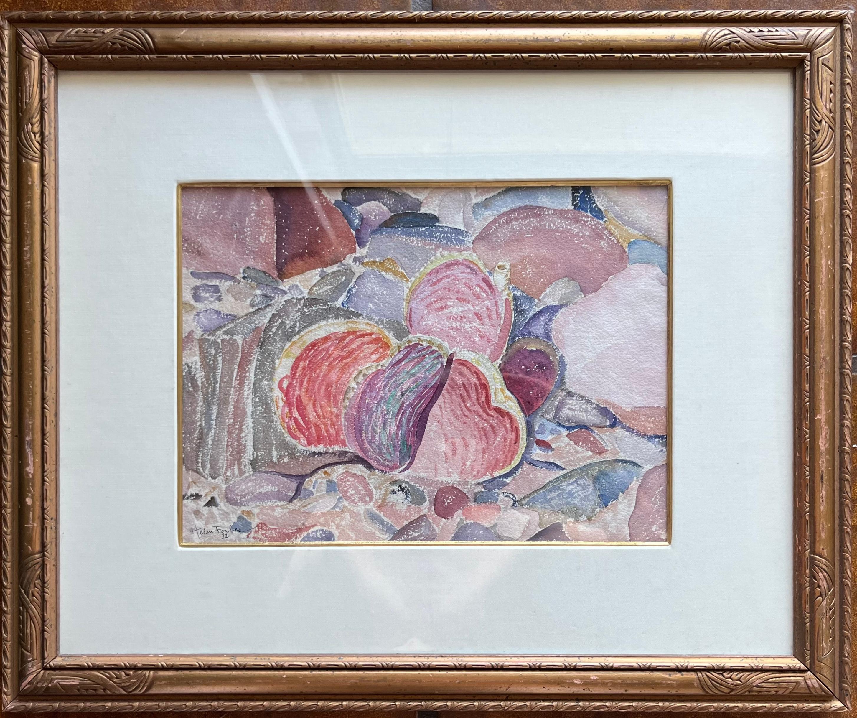 Shells and Rocks - Painting by Helen Katherine Forbes