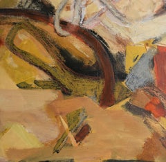 "Israeli Road Block" - 1980 Original Abstract