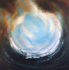 Carried on the Crest of a Wave, large original affordable seascape painting 