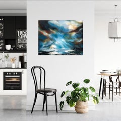 Helen Howells Title: Daybreak Original Oil Painting on Canvas, Seascape Art