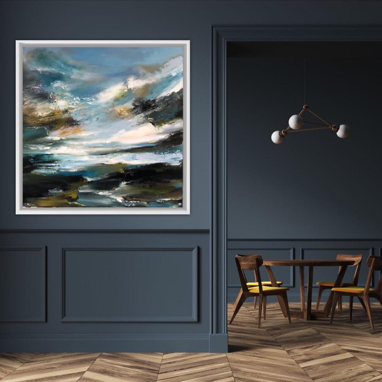 Sussurri dell'isola, Helen Langfield, Helen Howells, Pittura di paesaggi marini in vendita 3