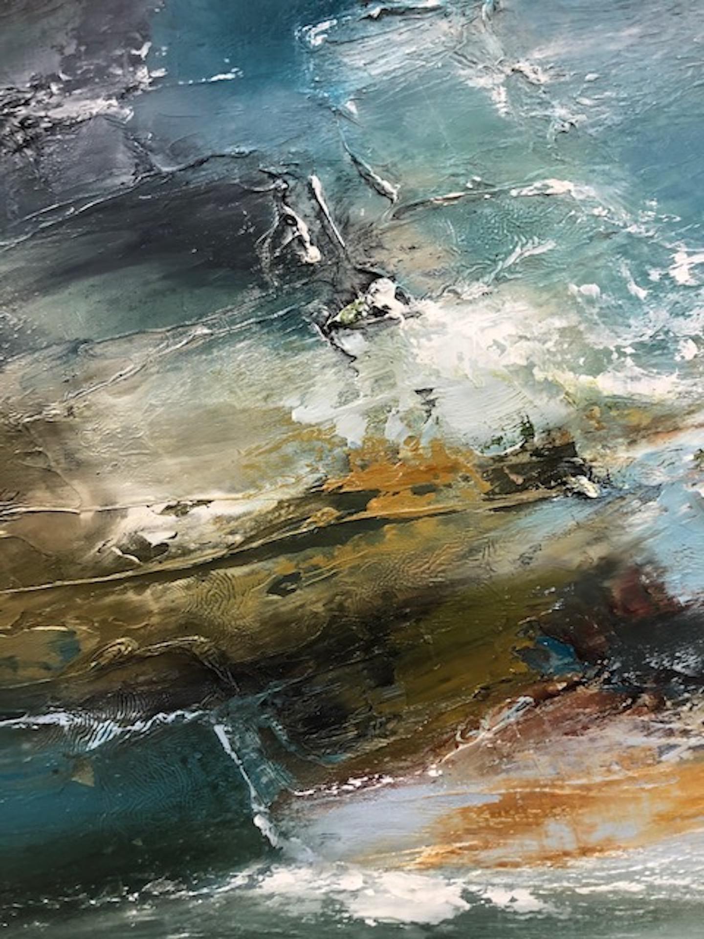 « Island Whisperings », Helen Langfield, Helen Howells, peinture de paysage marin en vente 7