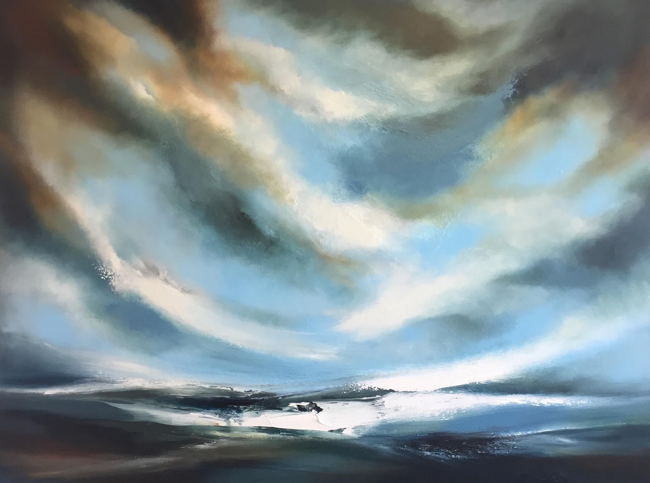 Helen Langfield Landscape Painting - Poetry At Sea, seascape, skyscape, oil painting