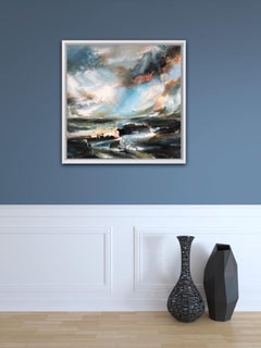 Canción sagrada, Helen Howells, Pintura original contemporánea, Paisaje marino abstracto Ar