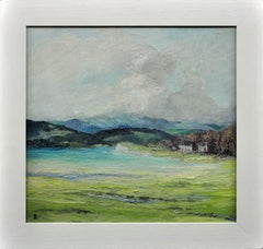 The River Leven Estuary Framed Lake District Landscape Impasto Oil Painting