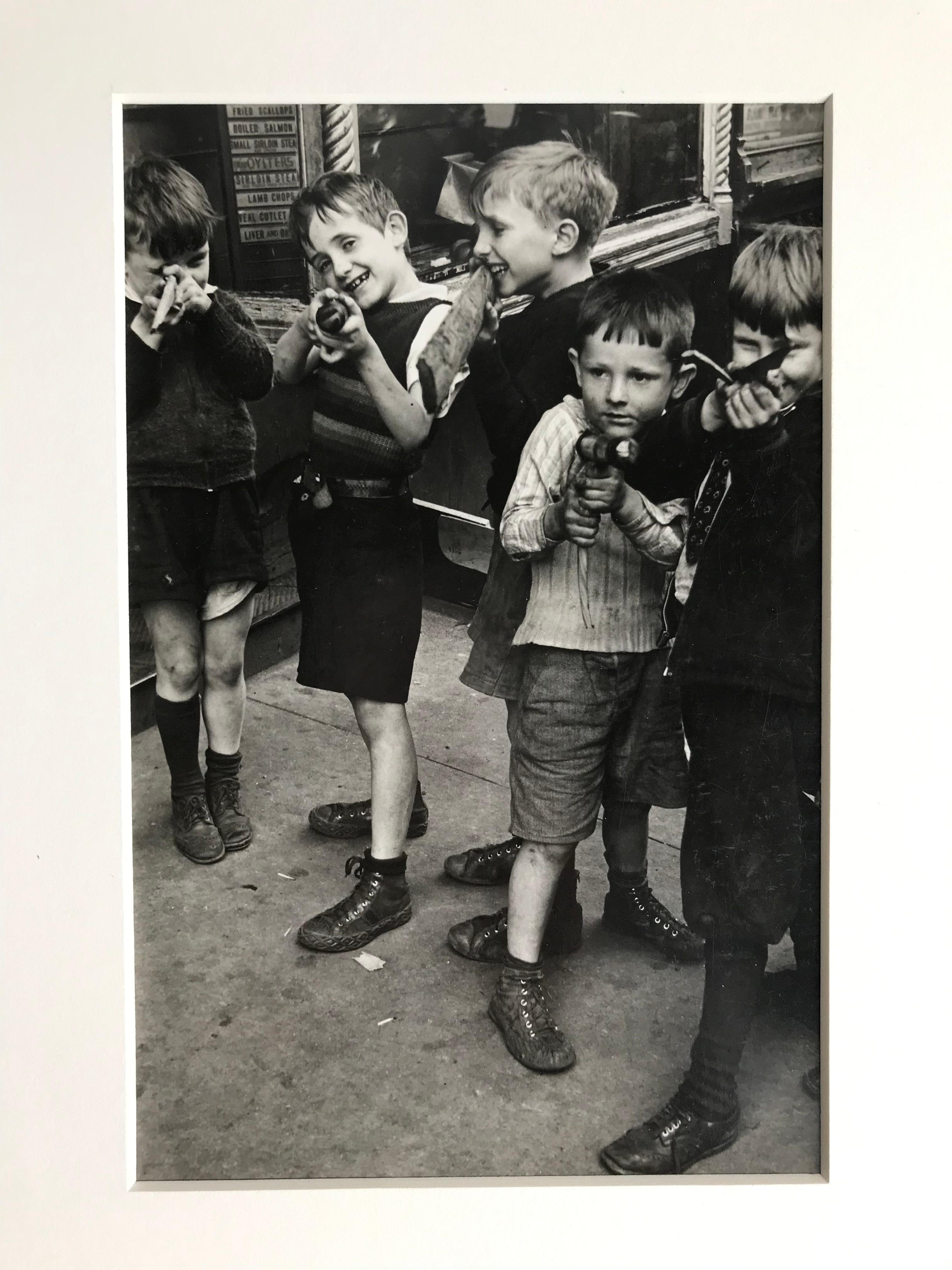Helen Levitt Black and White Photograph - Boys With Guns, New York City, 