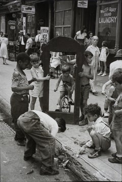 Vintage Children with Broken Mirror, New York