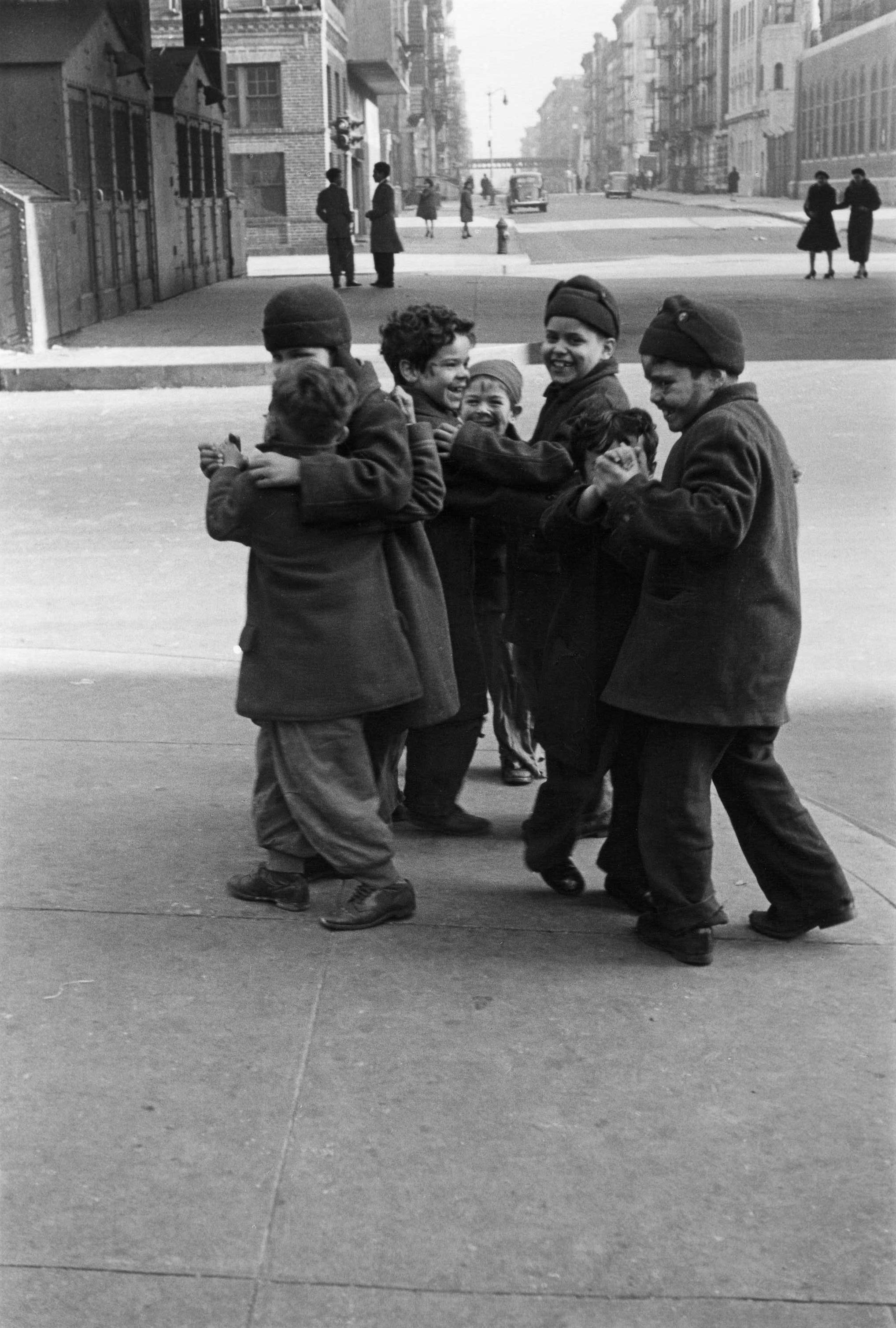 Helen Levitt Black and White Photograph - New York City (boys dancing)