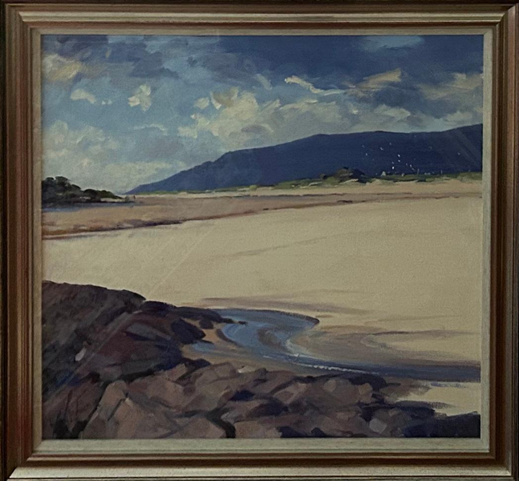 Sandaig, mid to late 20th century Scottish sea coast landscape - Painting by Helen M. Turner