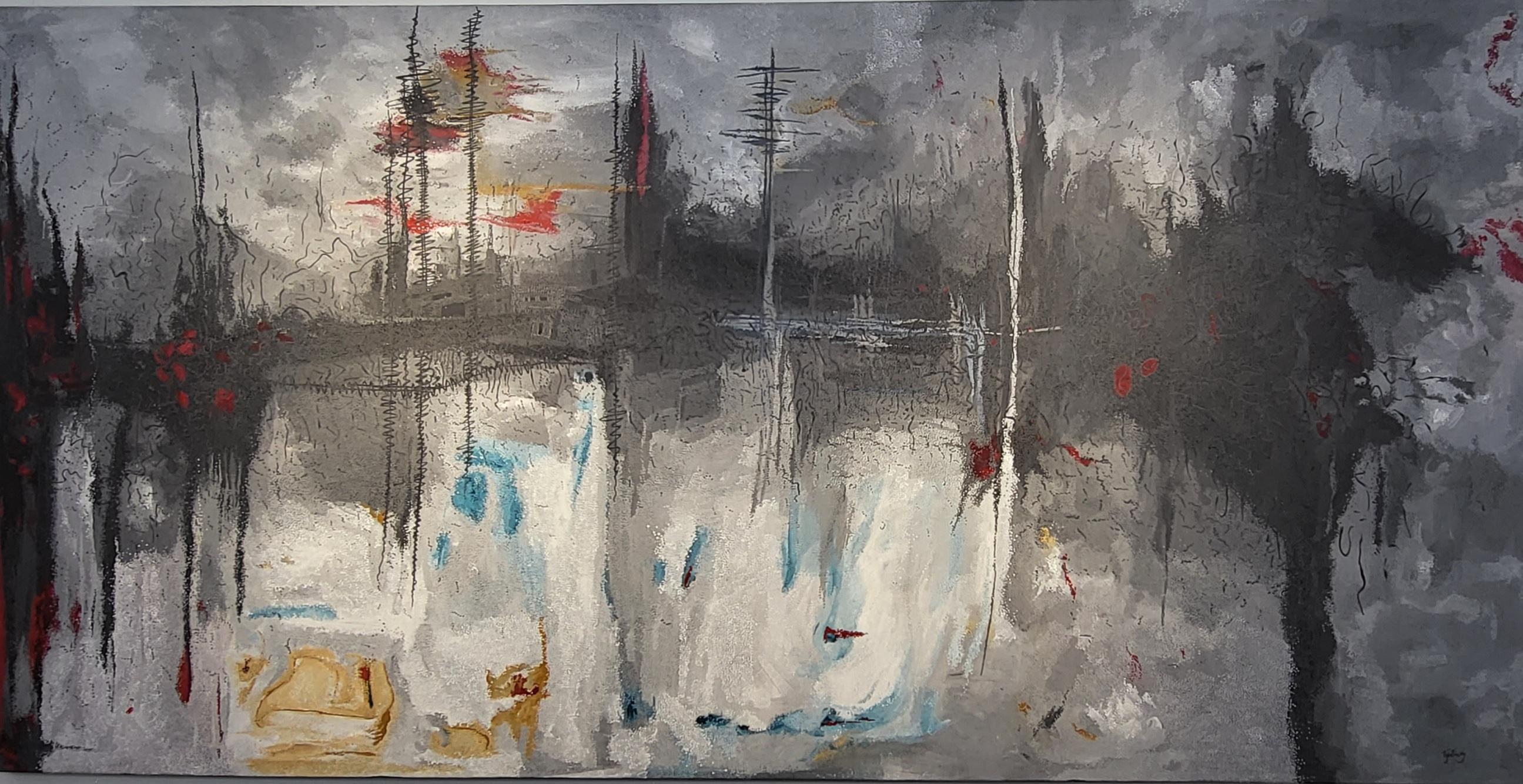 Helen McCarthy Tyalmuty Abstract Painting - Grandfathers Timeline