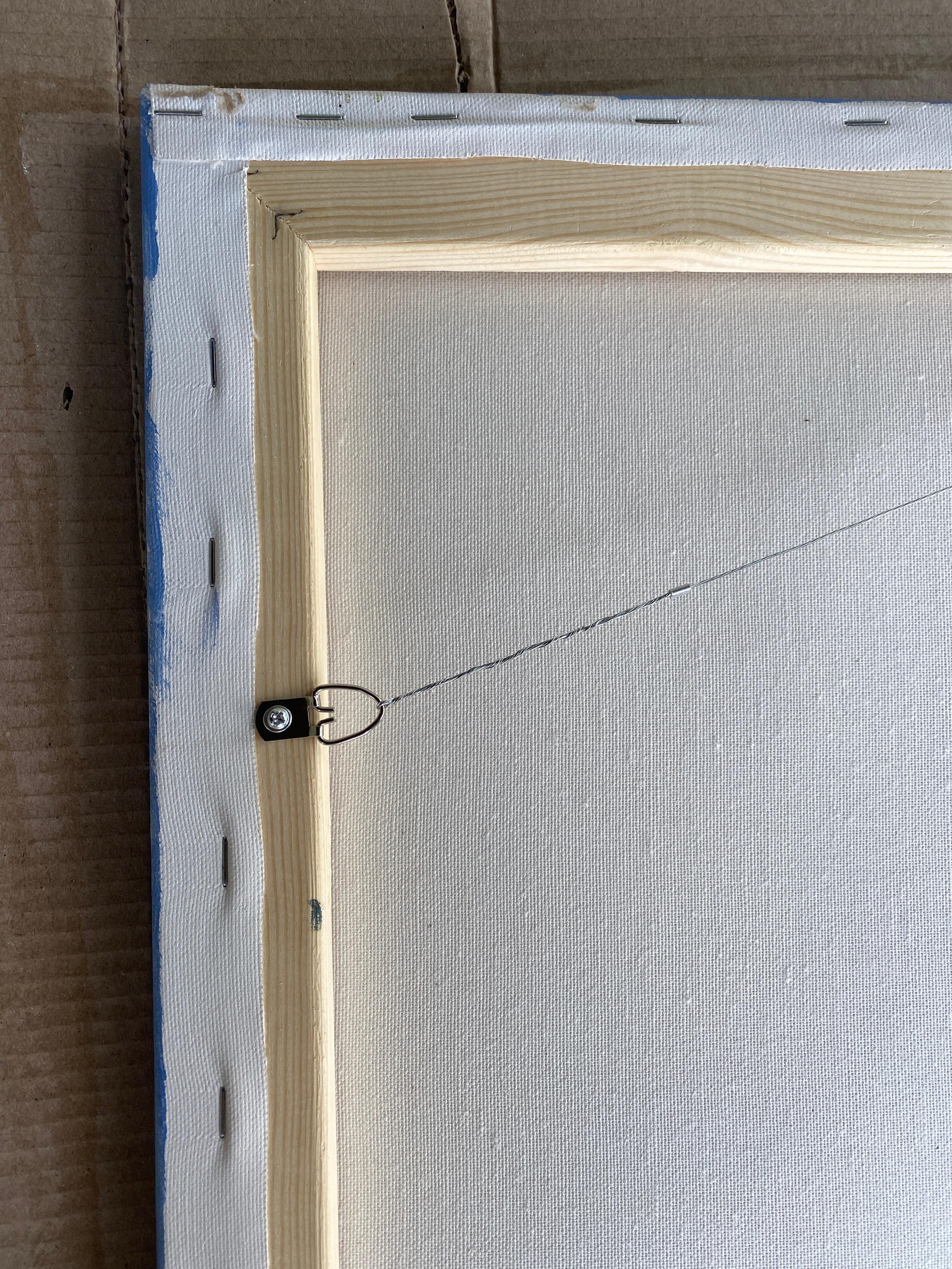 Authentic Desires/6 - Abstrakte Acrylmalerei in Beige, Weiß und Olivgrün im Angebot 11