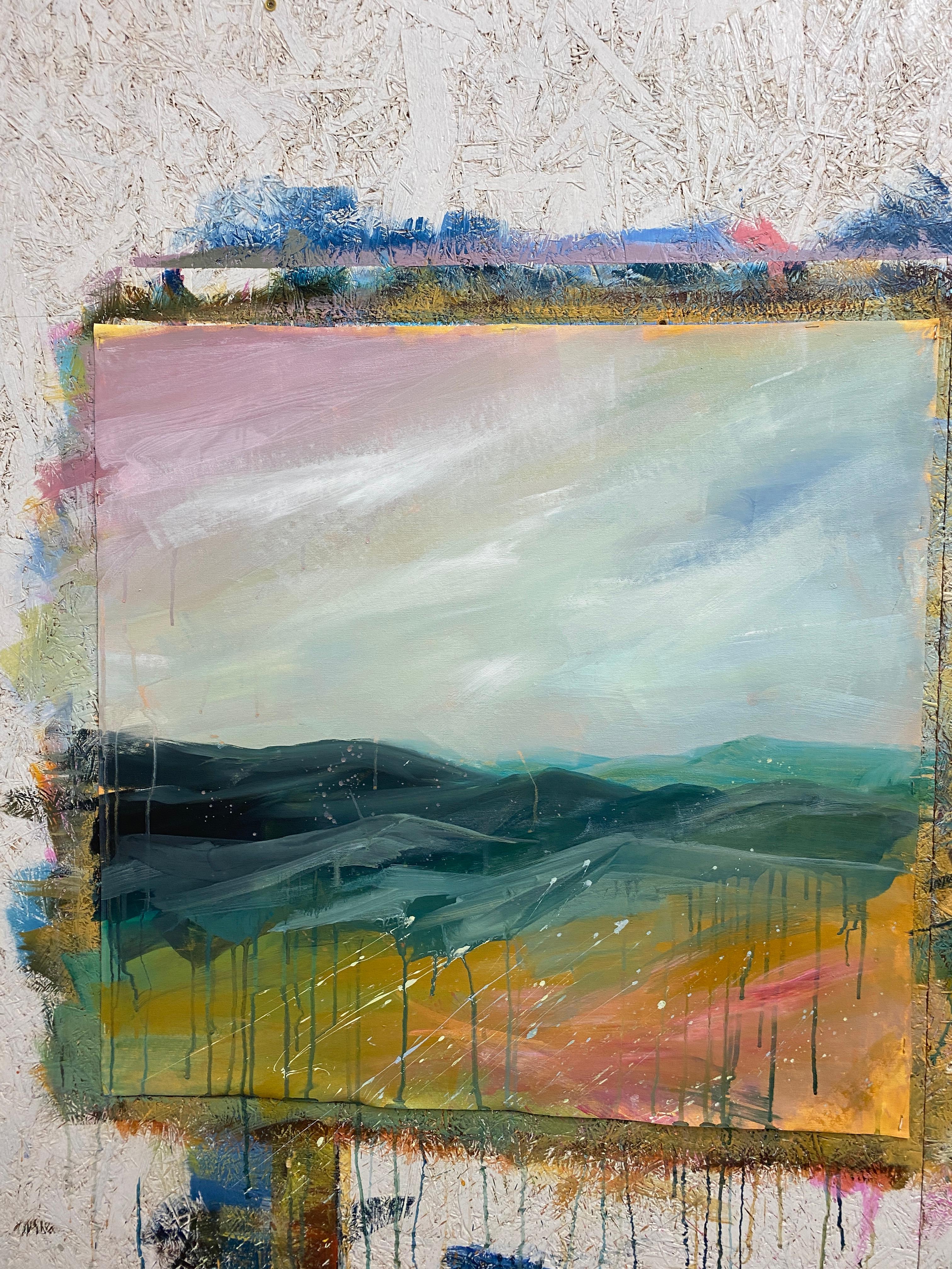 Colloqui d'autunno/11 - Landscape Painting Grigio di HELEN MOUNT