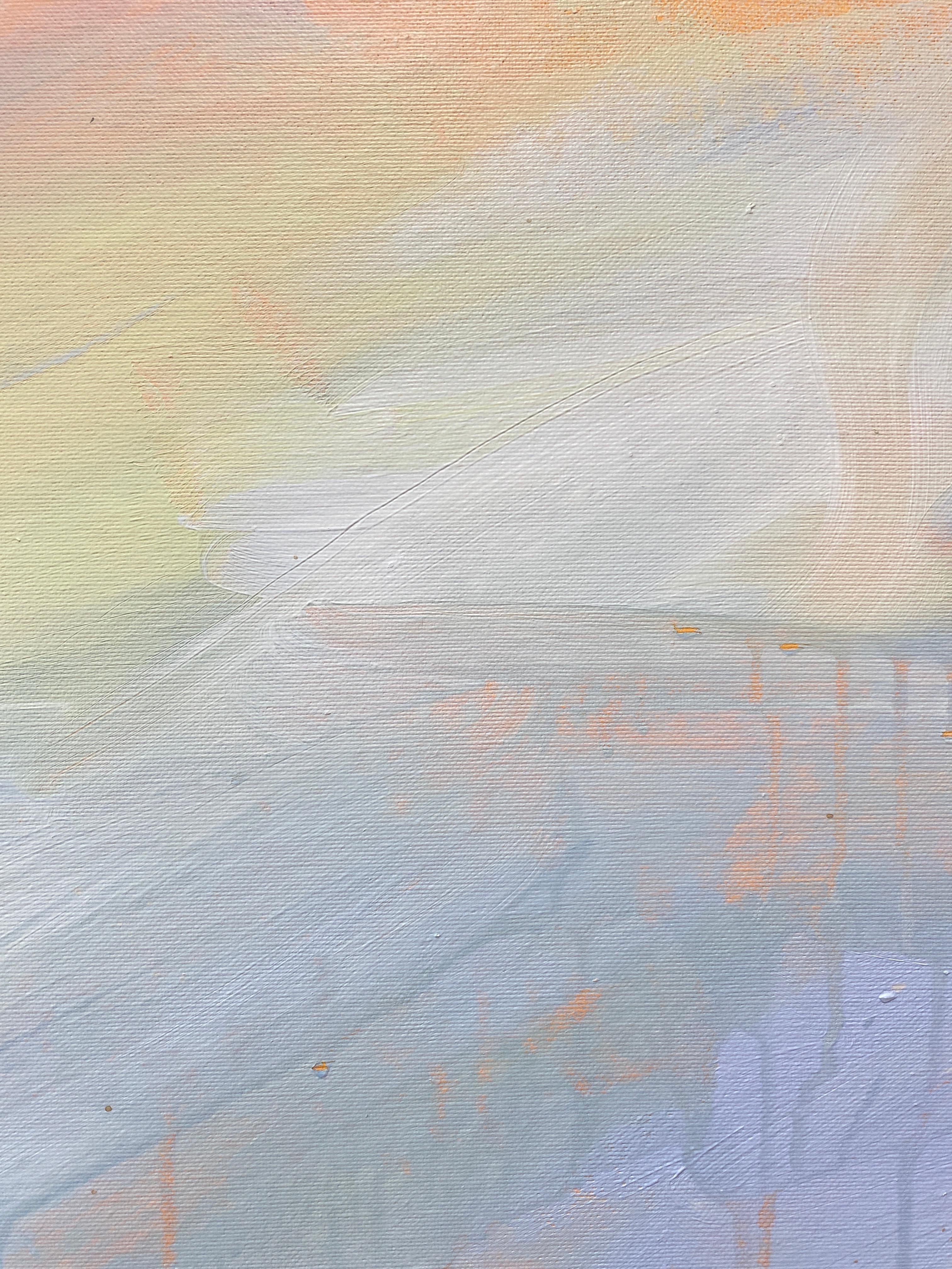 Charlas de otoño/12 - Landscape Painting Beige de HELEN MOUNT