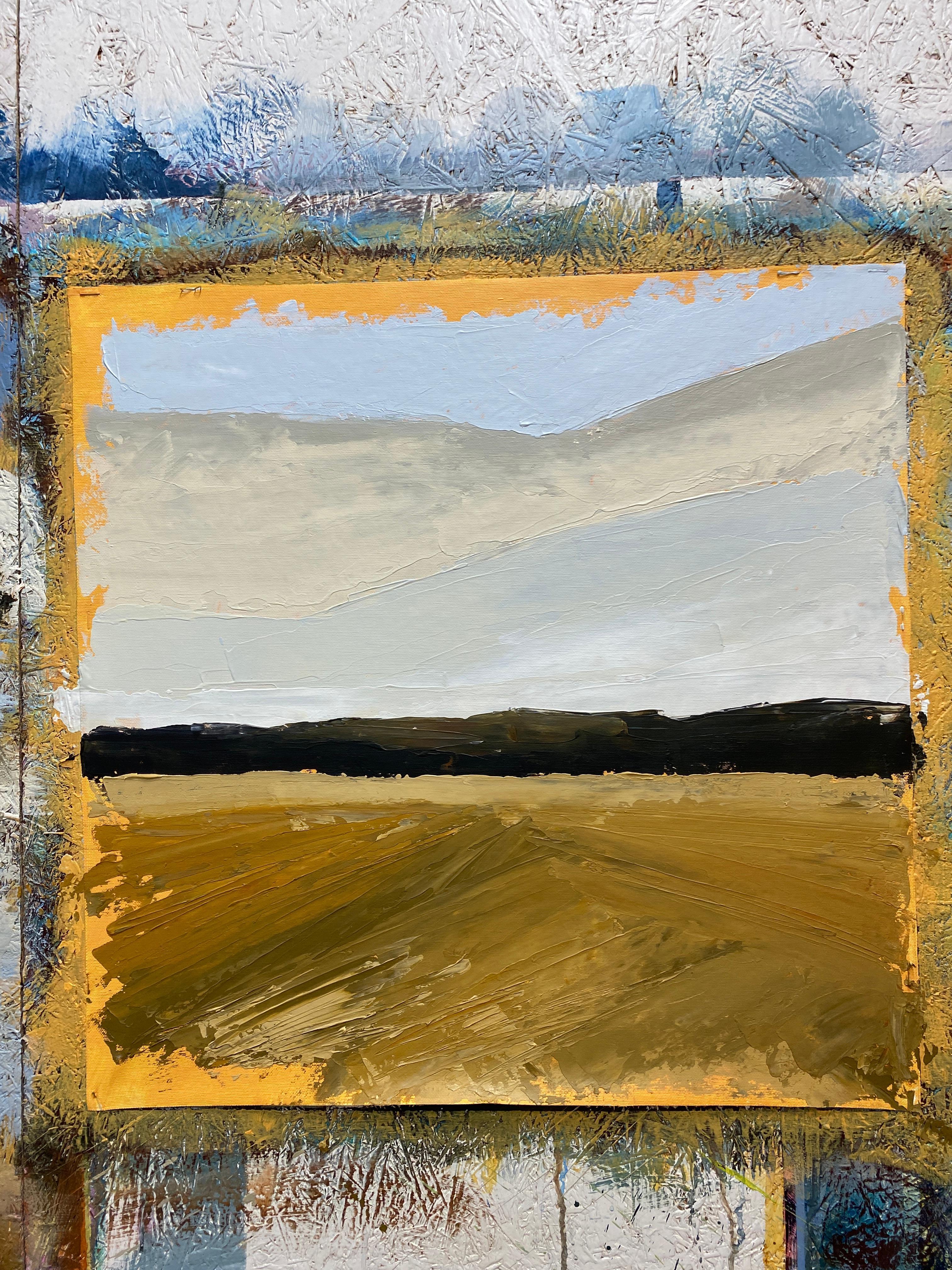 Autumn Talks/8 - Brown Landscape Painting by HELEN MOUNT