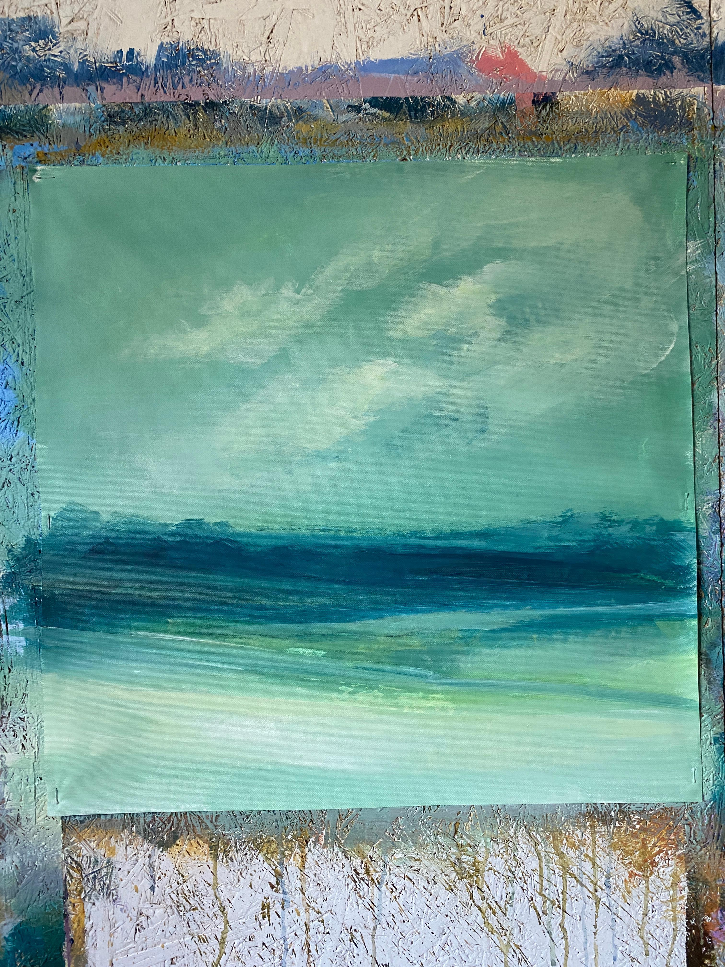 Respirer lentement/15 - Bleu Interior Painting par HELEN MOUNT