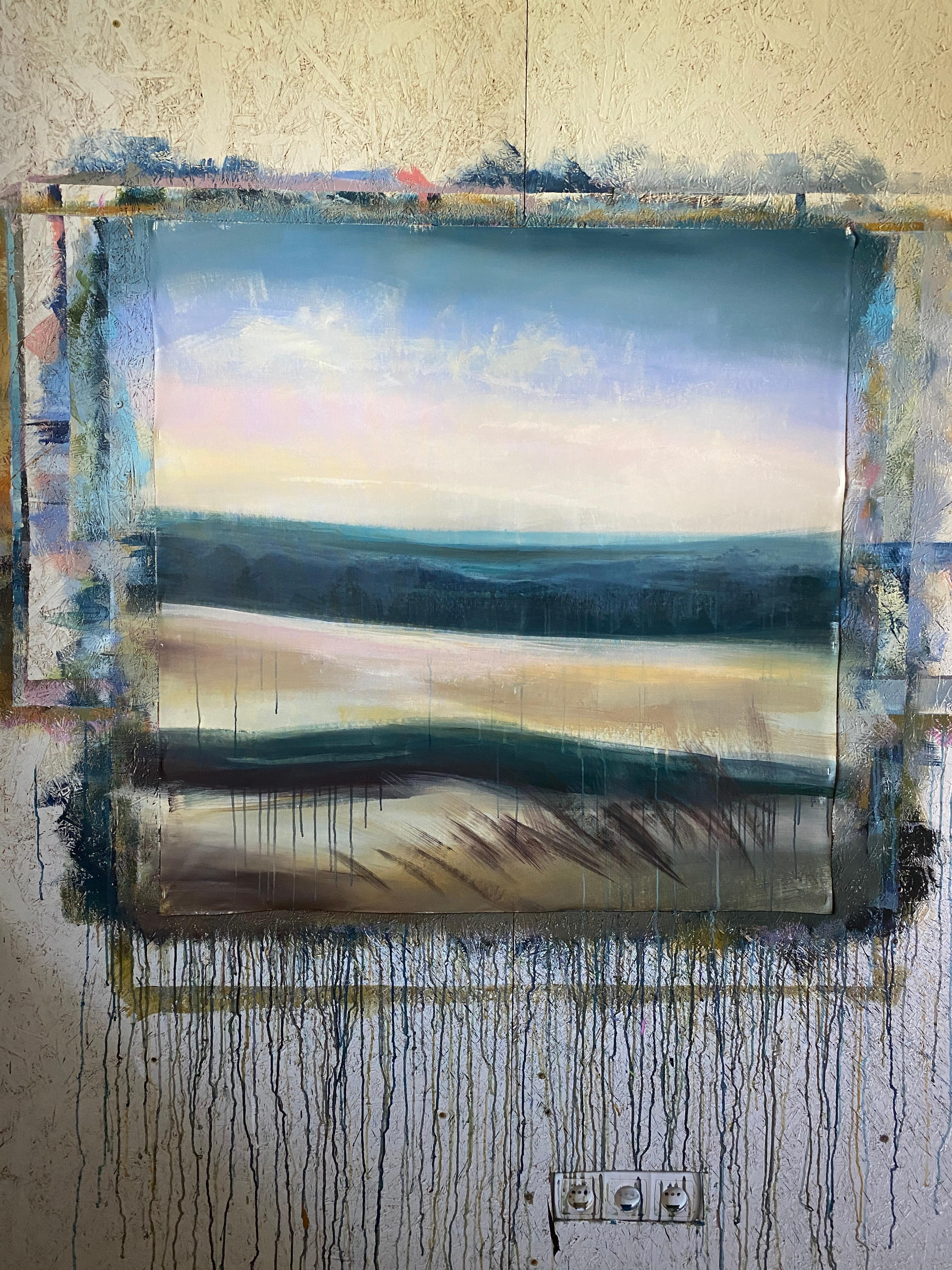Respira despacio/3 - Interior Painting Gris de HELEN MOUNT