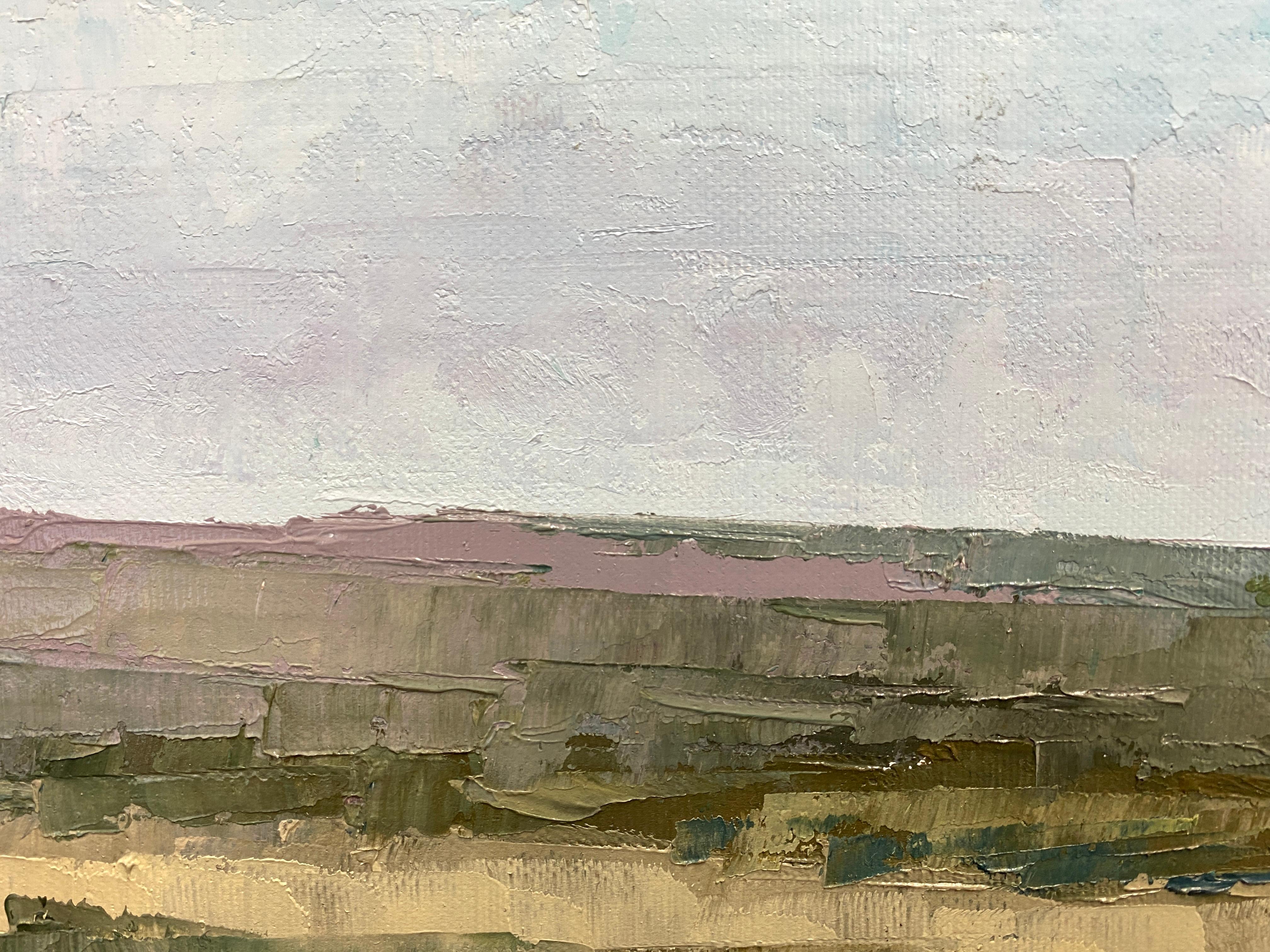 Steppa di Donetsk - Landscape Painting Blu di HELEN MOUNT