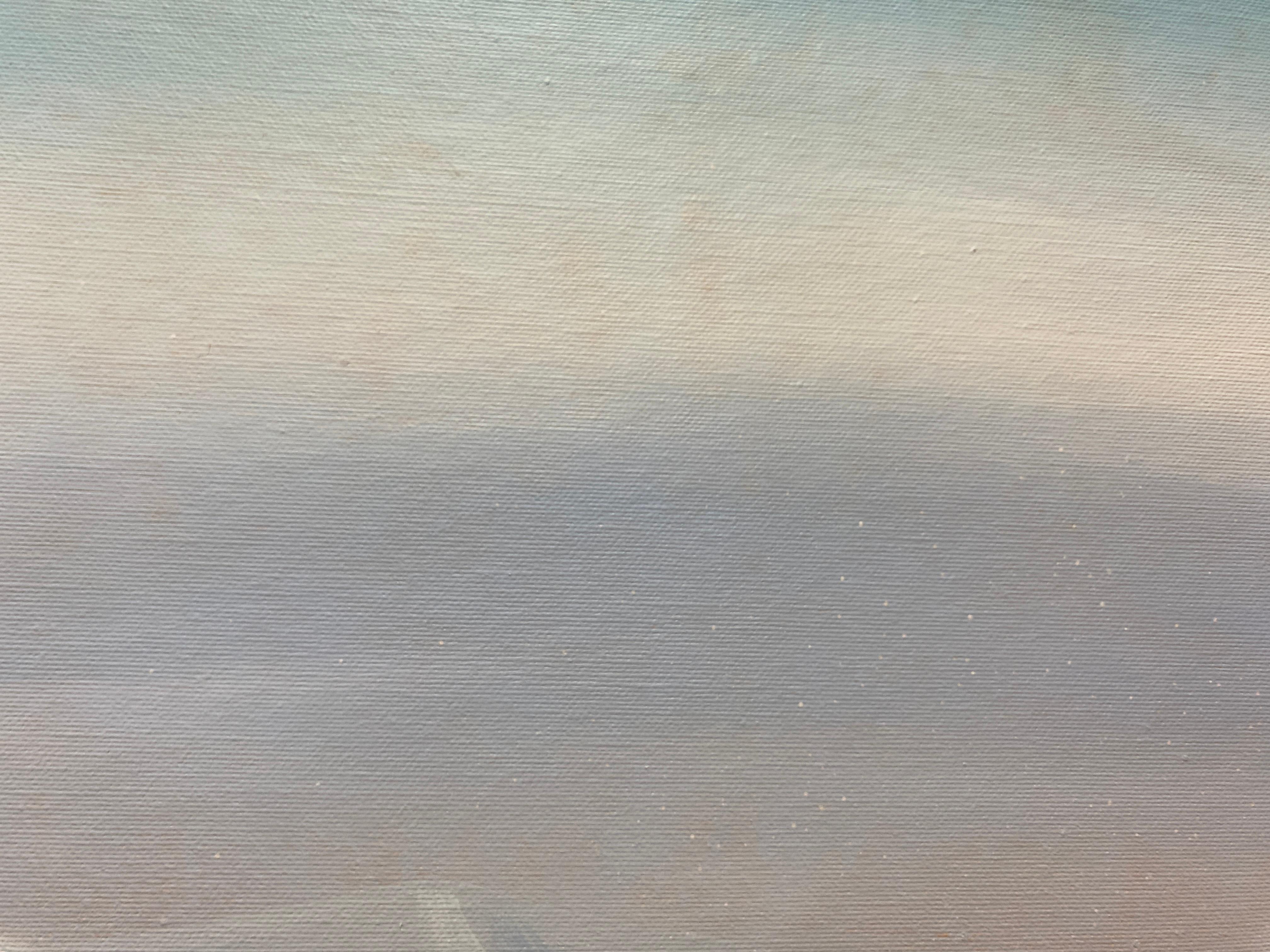First Day of Spring in the Mountains - Gray Landscape Painting by HELEN MOUNT