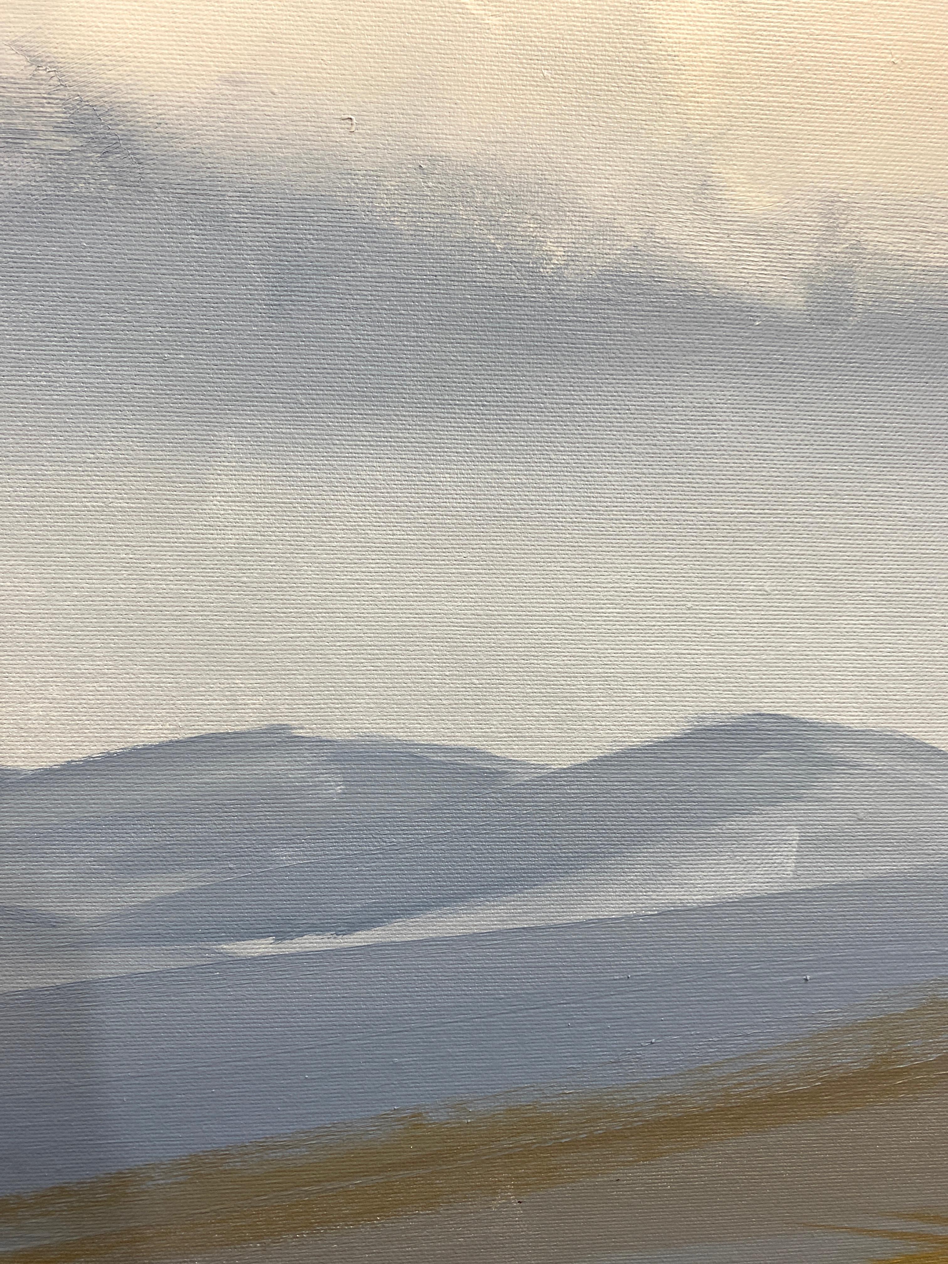 Canción de oro - Landscape Painting Gris de HELEN MOUNT