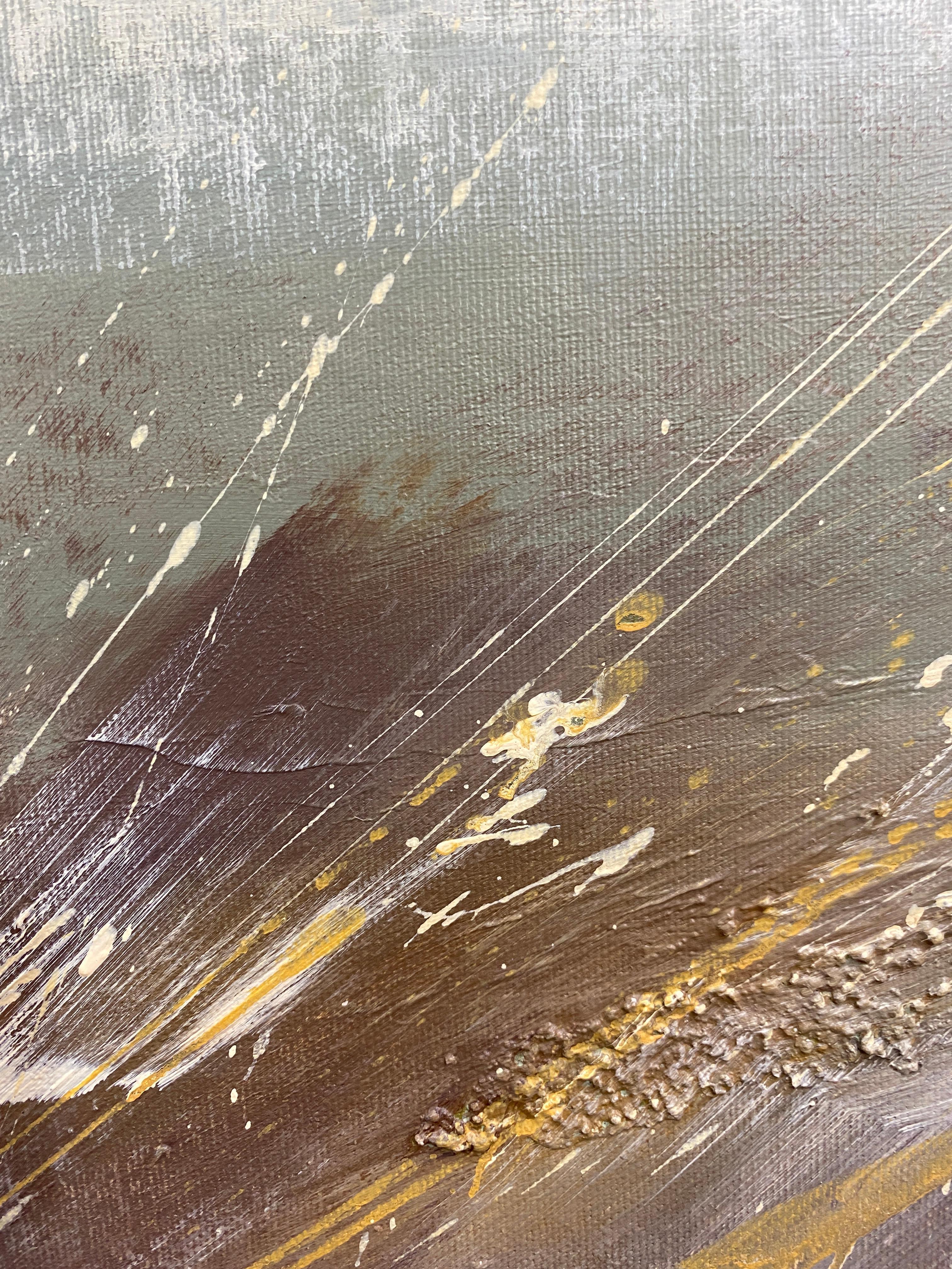 Méditation - Gris Interior Painting par HELEN MOUNT