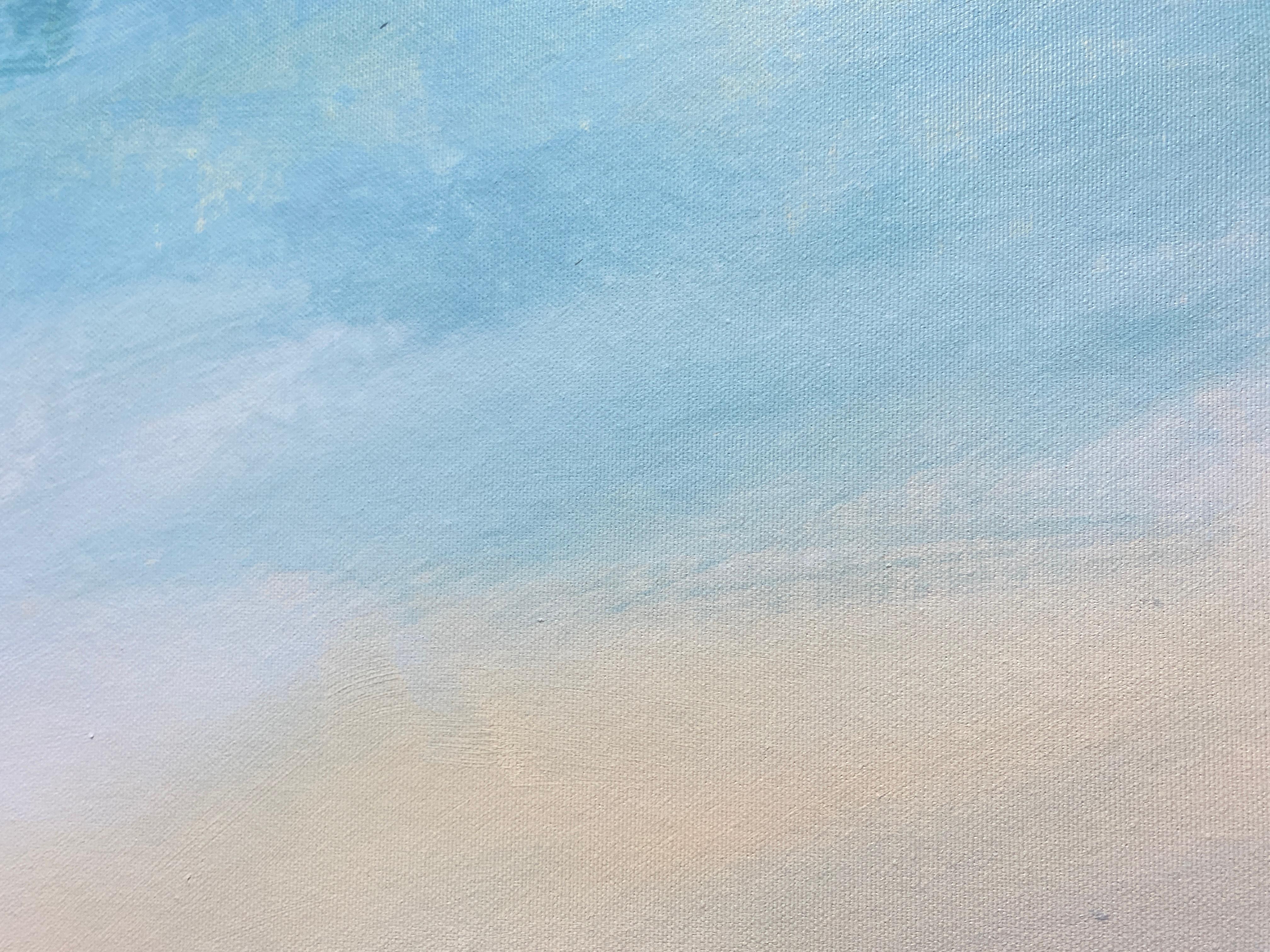 Melodie della pioggia/10 - Landscape Painting Blu di HELEN MOUNT