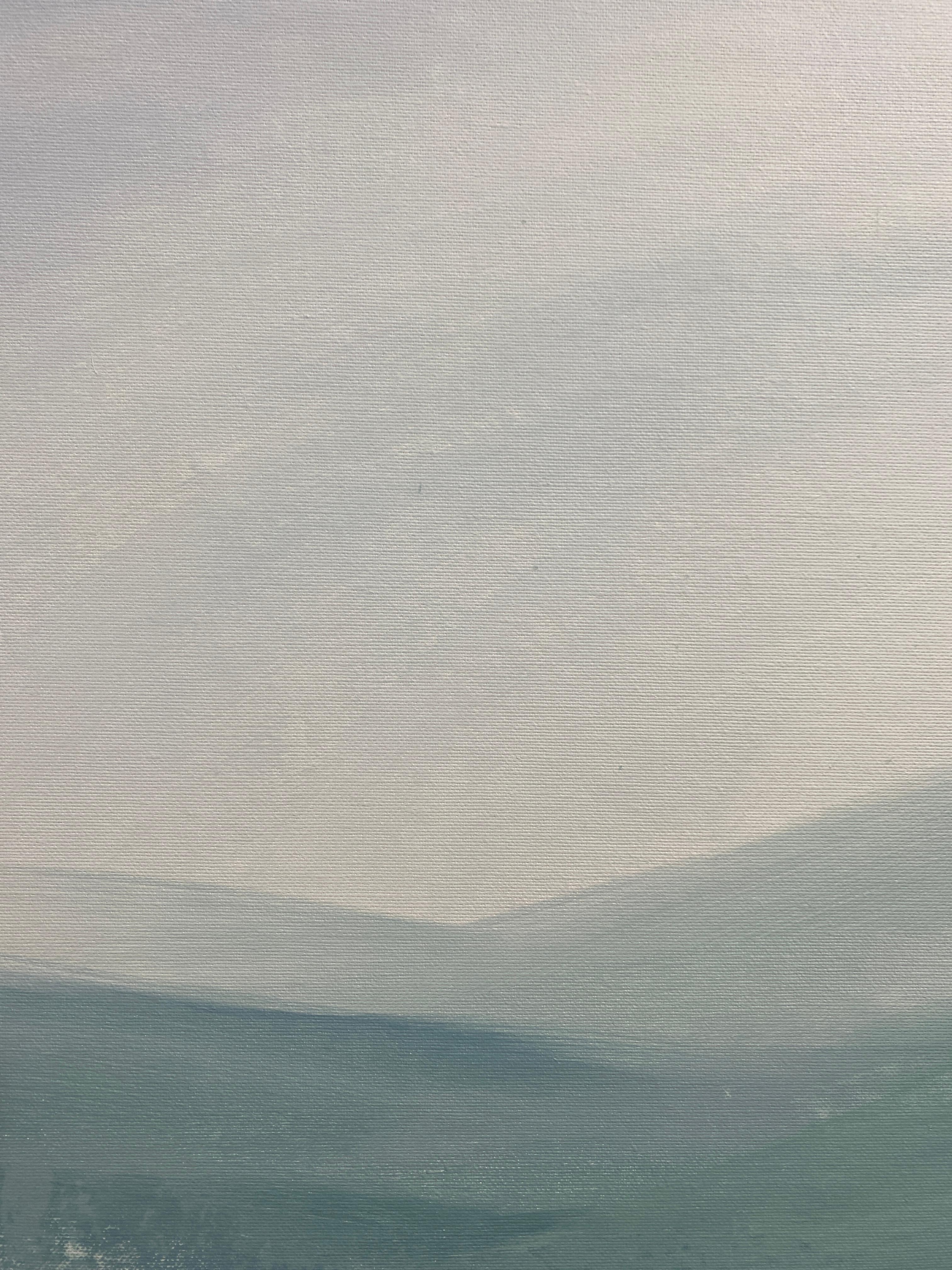 Niebla de la Memoria - Landscape Painting Gris de HELEN MOUNT