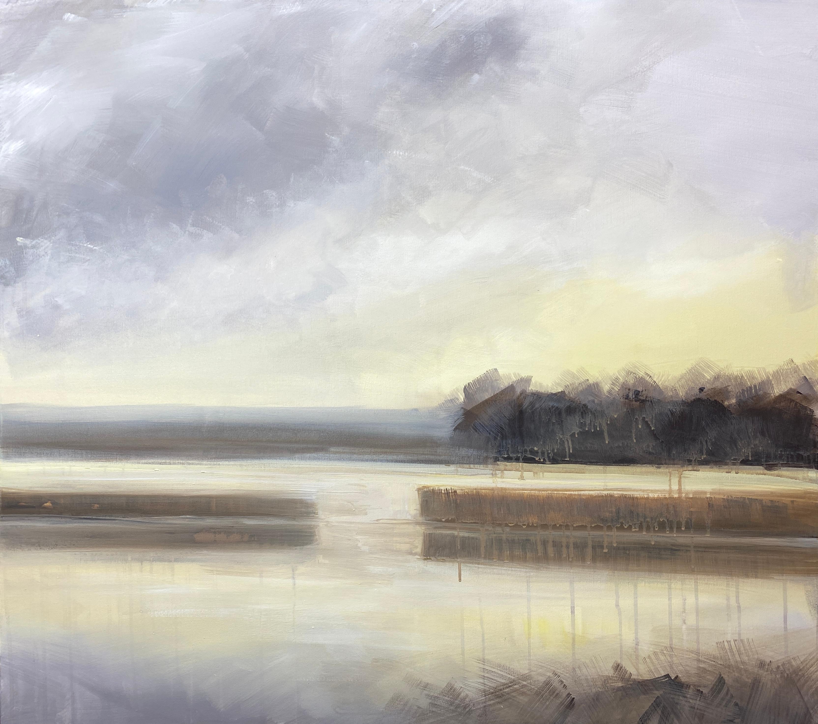 HELEN MOUNT Landscape Painting - Mist Over Water