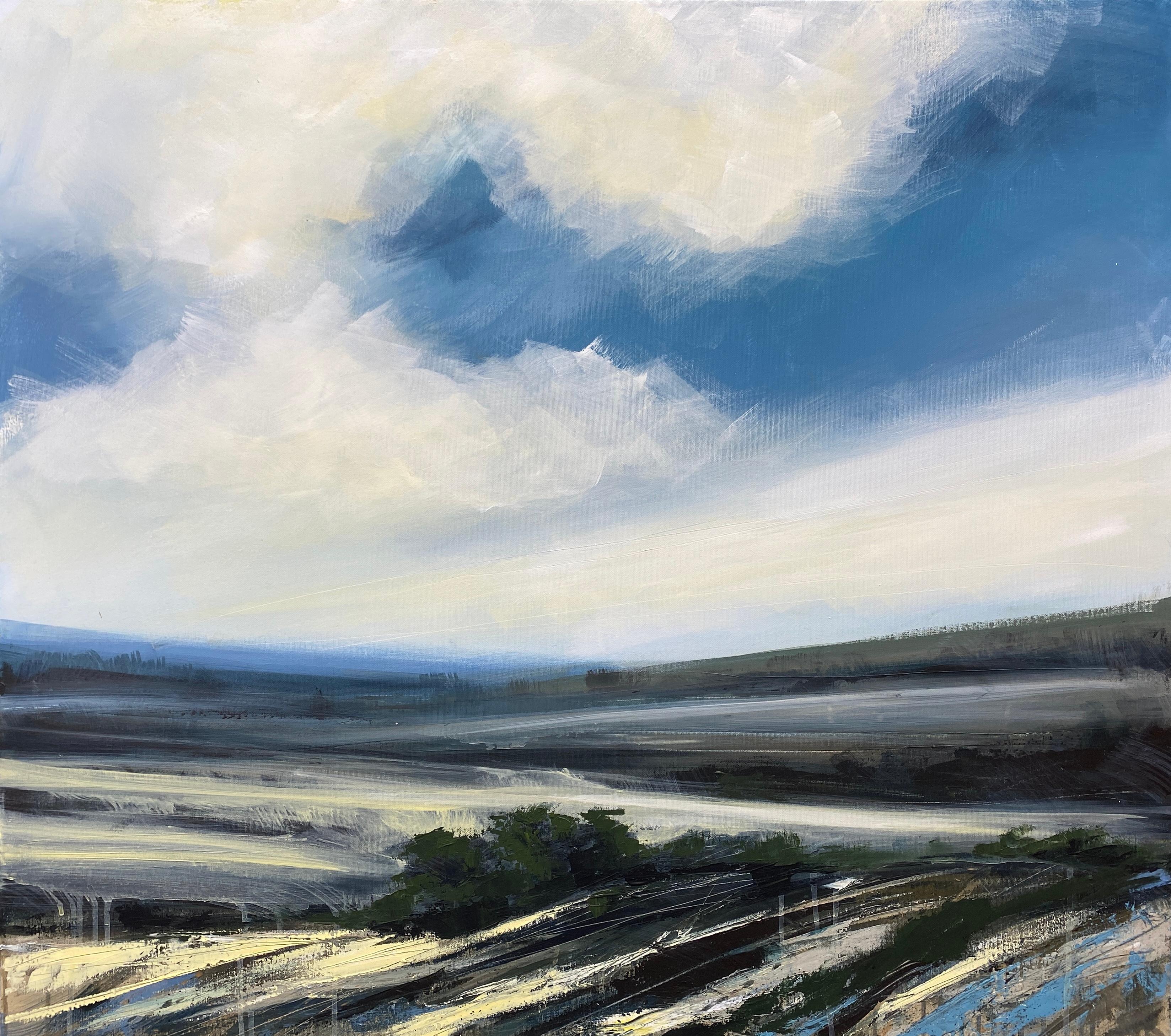 HELEN MOUNT Landscape Painting – Morgendliche Ausstrahlung