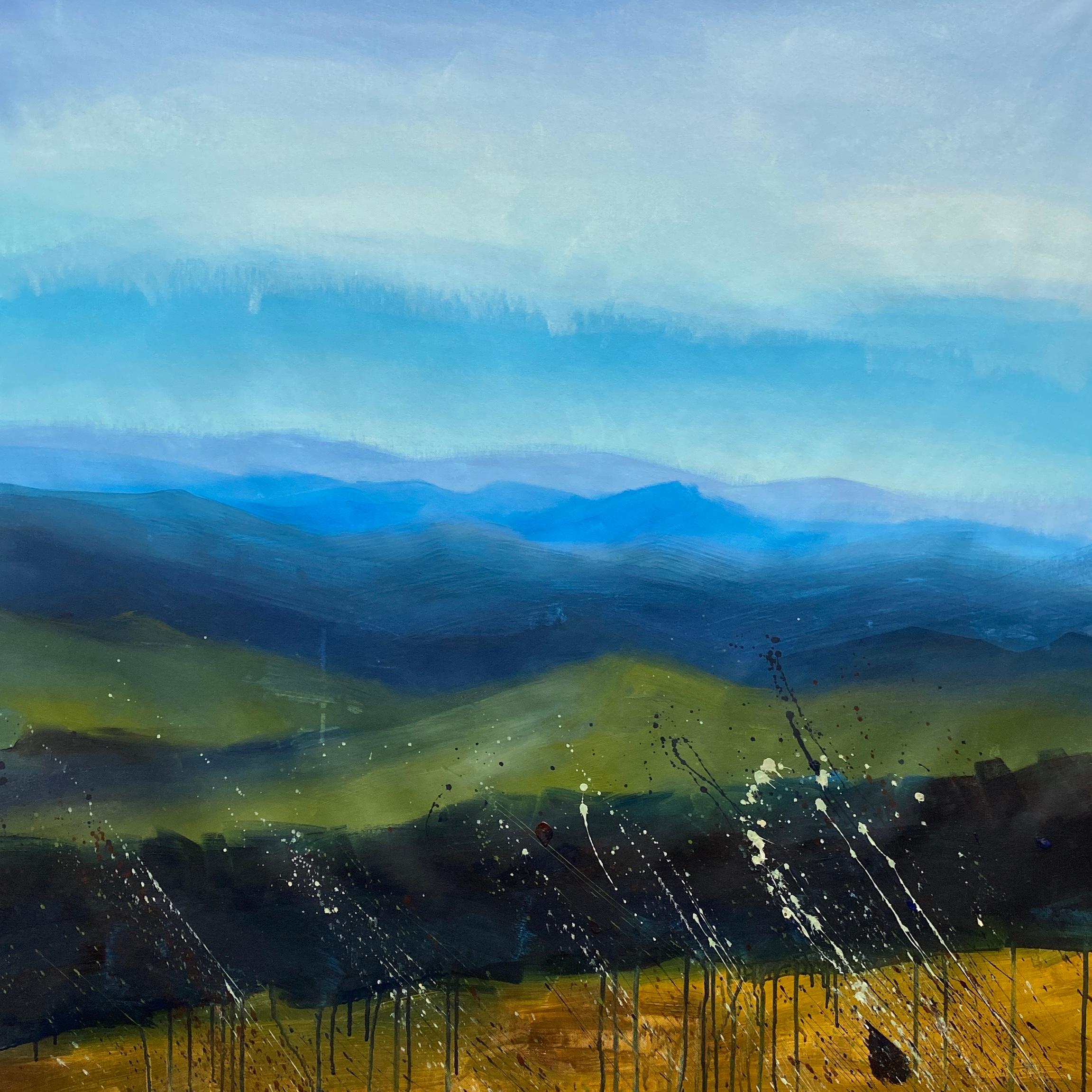 HELEN MOUNT Landscape Painting – Gebirgswellen
