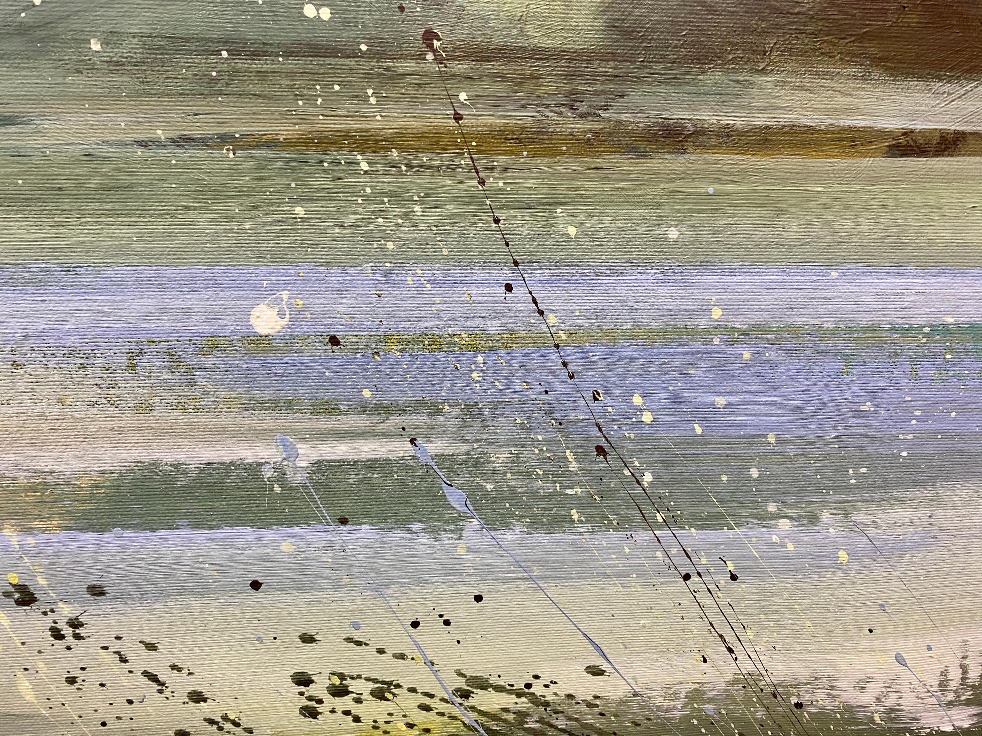 Native Land / Große Acrylgemälde von Flüssen und Feldern Gelassenheit im Angebot 3