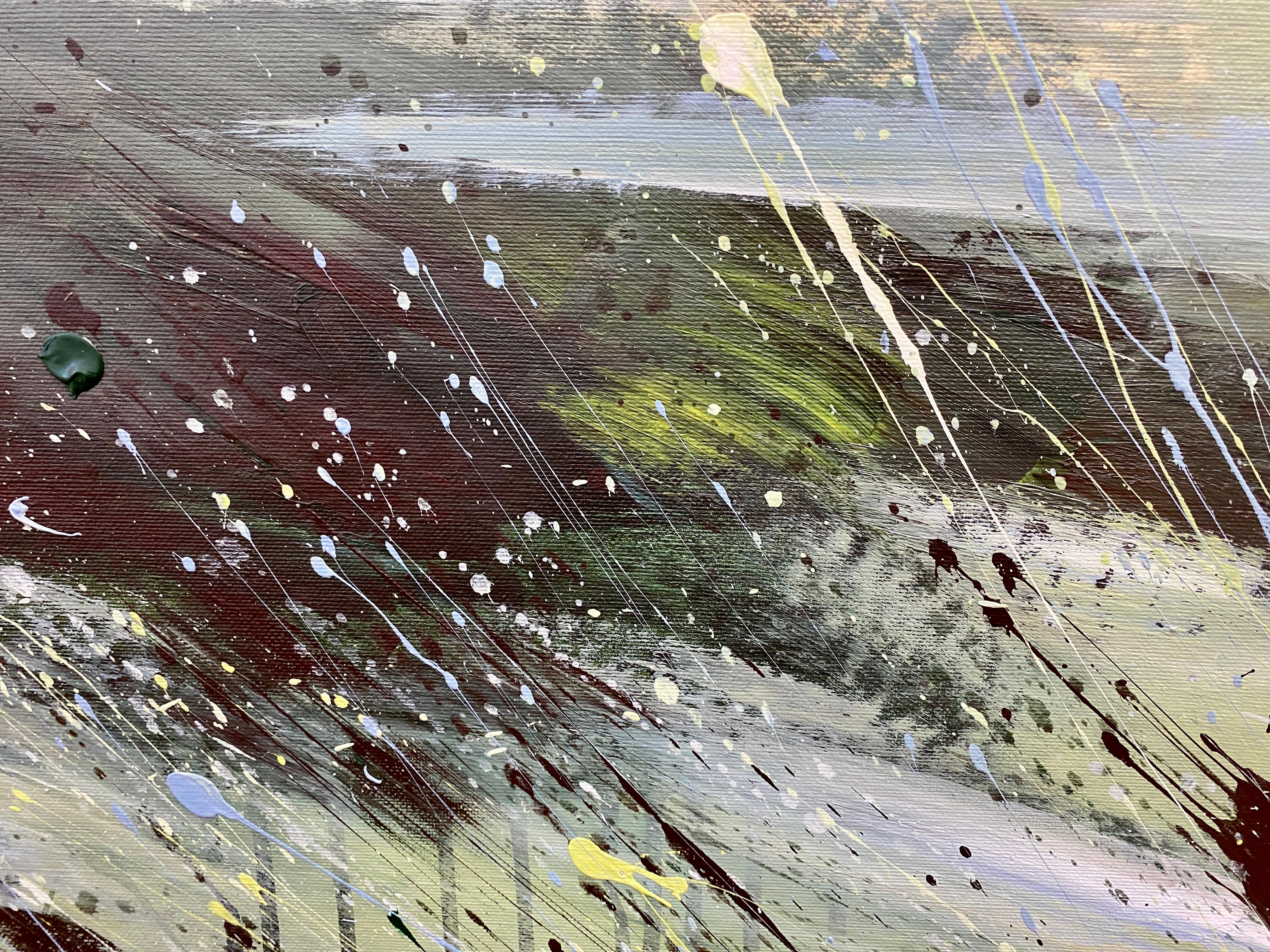 Native Land / Große Acrylgemälde von Flüssen und Feldern Gelassenheit im Angebot 4