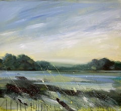 Native Land / Große Acrylgemälde von Flüssen und Feldern Gelassenheit