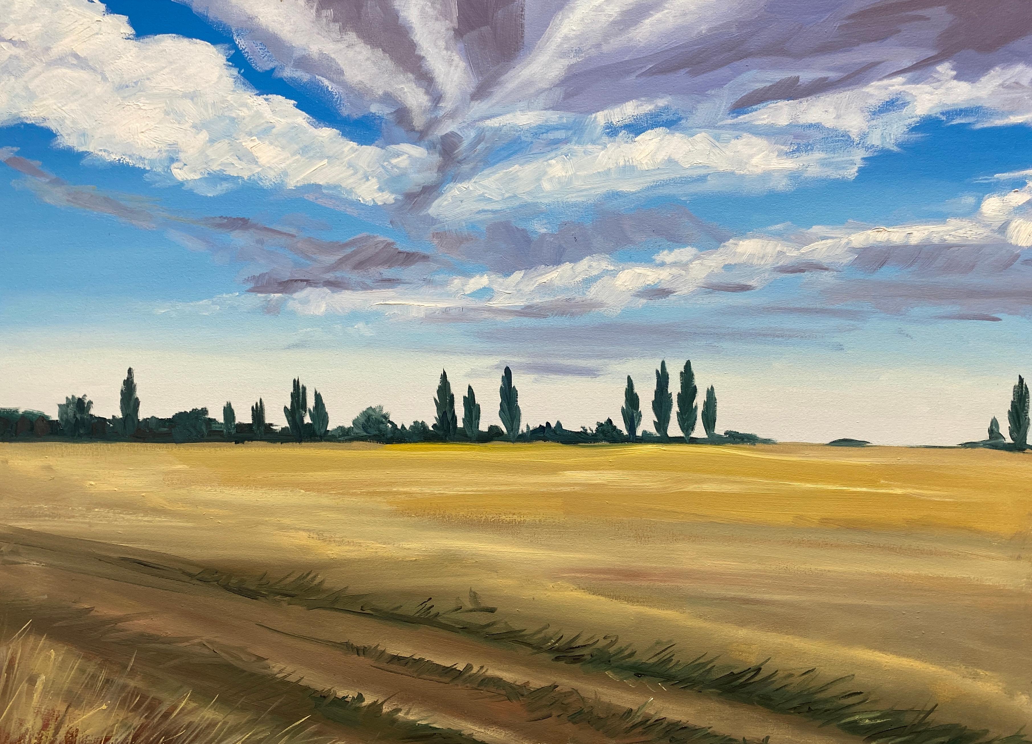 Landscape Painting di HELEN MOUNT - Pioppi
