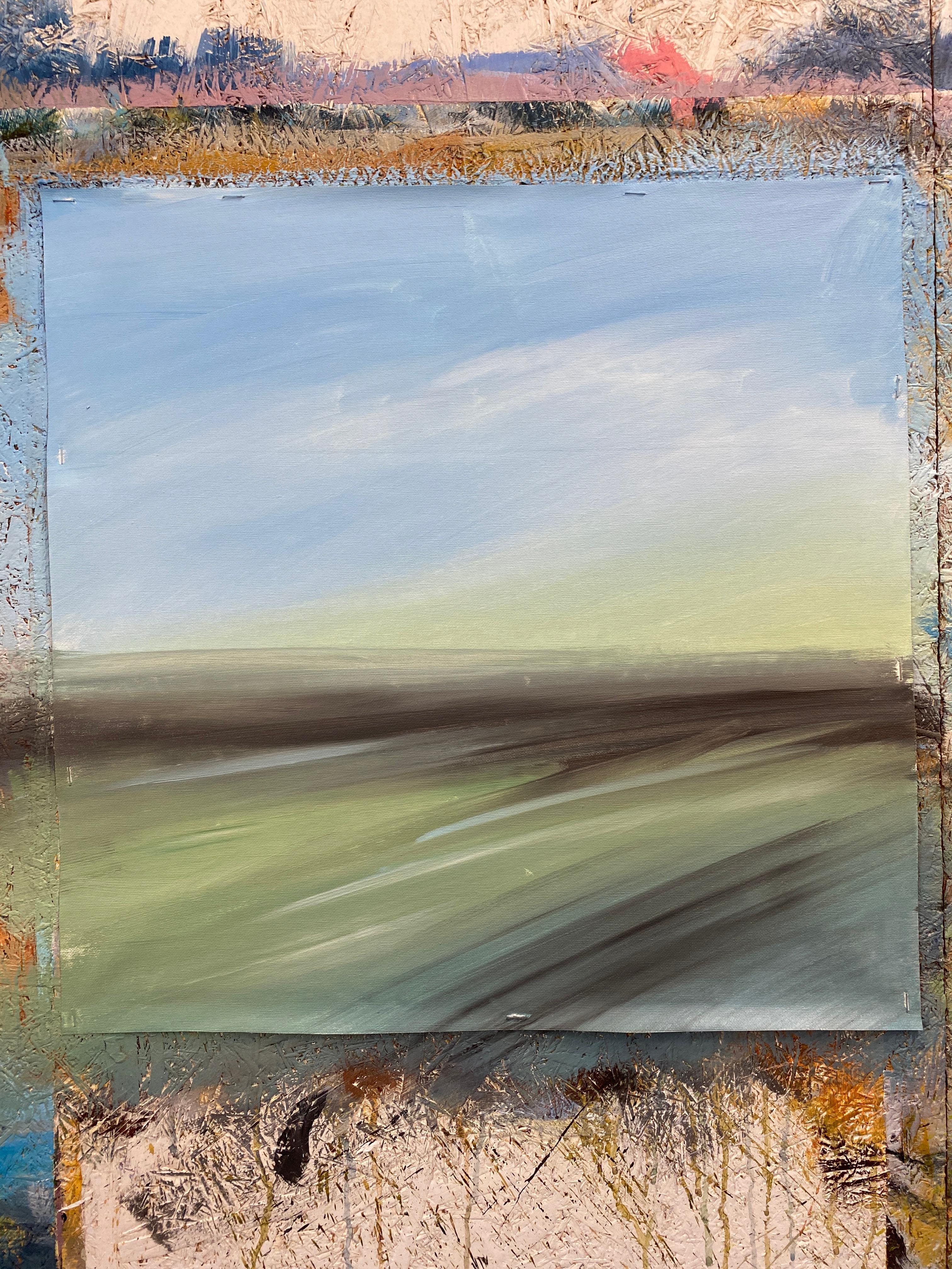 Mañana de primavera/1 - Landscape Painting Gris de HELEN MOUNT