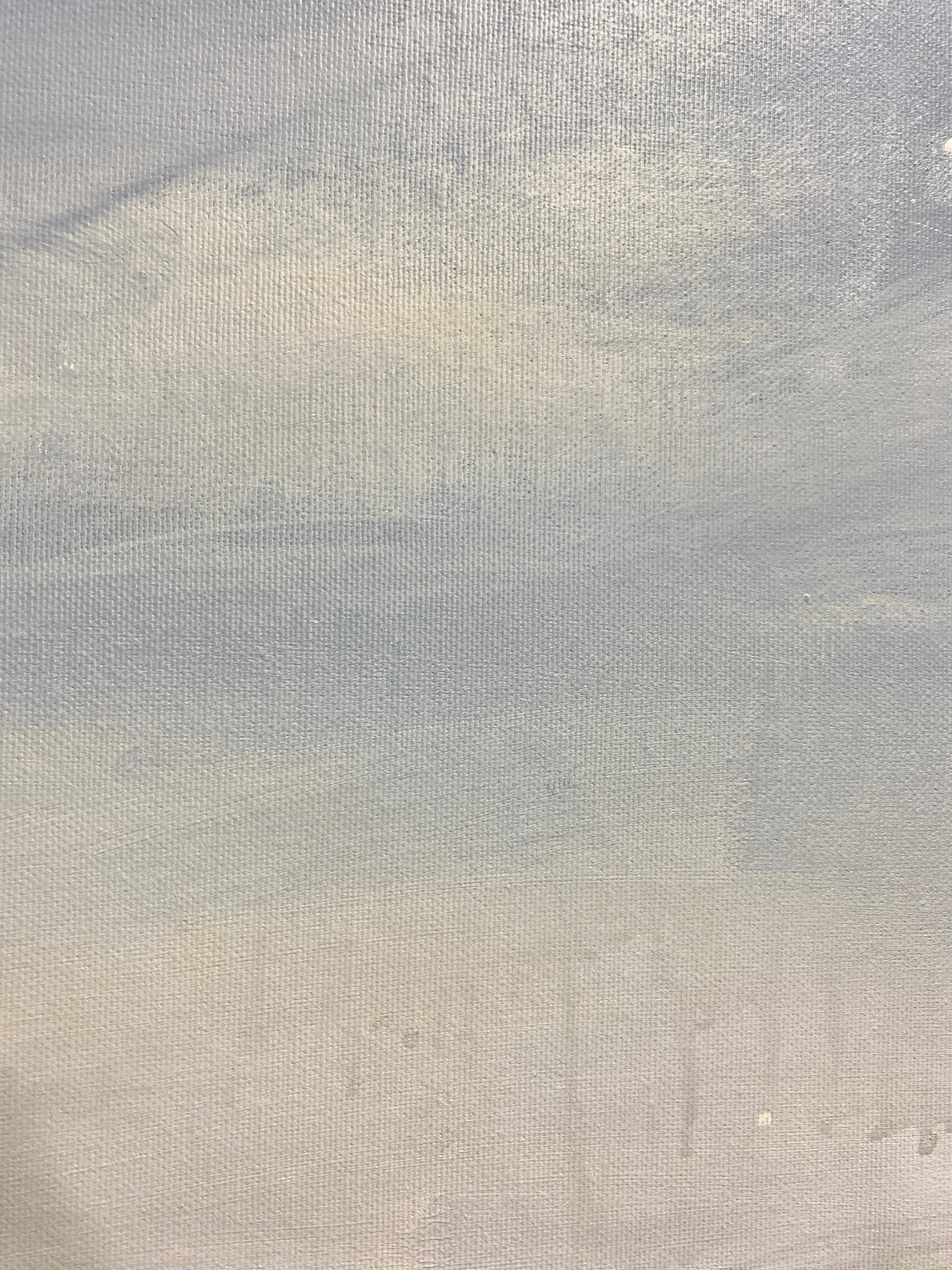 Winter Dreams/2 - Gray Landscape Painting by HELEN MOUNT