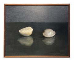 Composition with Two Shells - Original Still Life Oil Painting on Panel