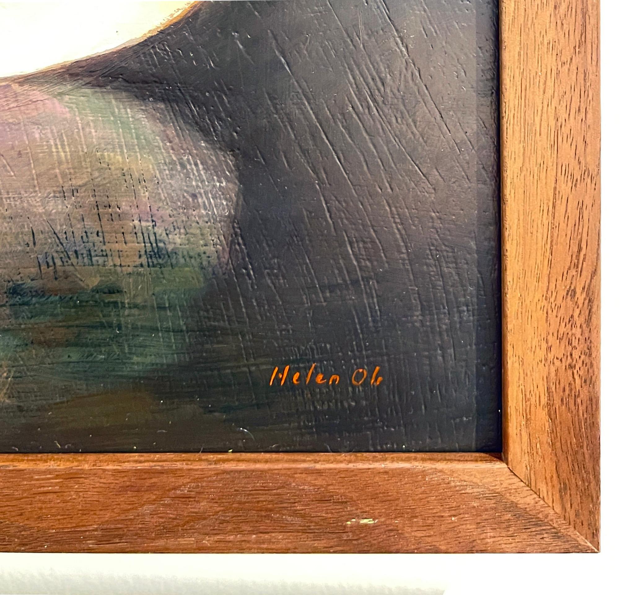 Still Life with Nike and Sailboat - Oil Painting with 23K Gold Leaf Backdrop For Sale 1