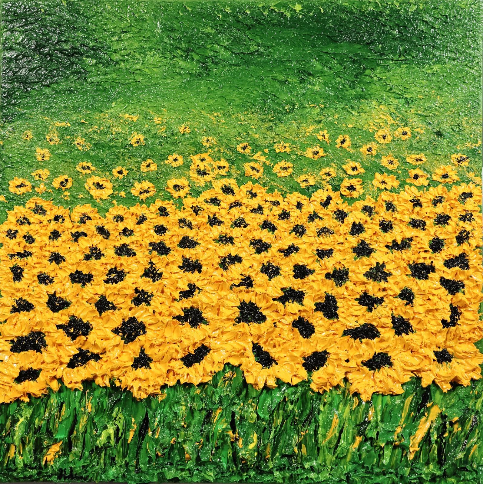 Helen Petri Sunset Silhouette impasto impressionist artwork