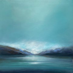 Across the Sea, peinture originale, paysage, contemporain