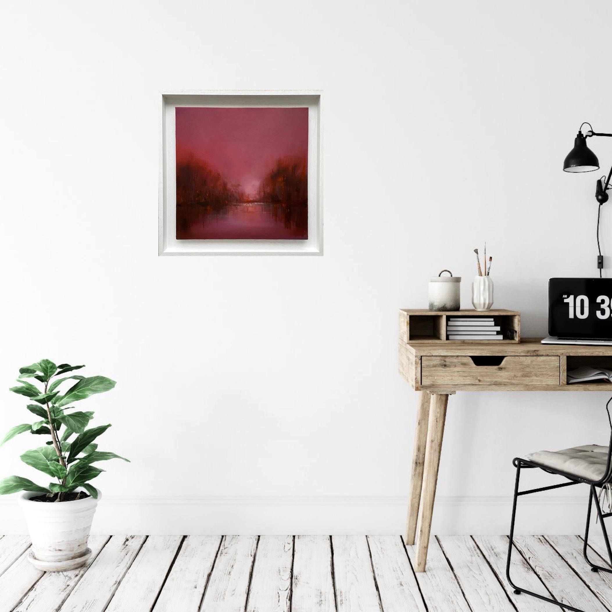 Aube, peinture originale, contemporaine, paysage en vente 6