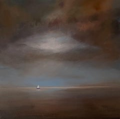 Helen Robinson, Sailing By, Seascape art, Atmospheric sailing art, contemporary 
